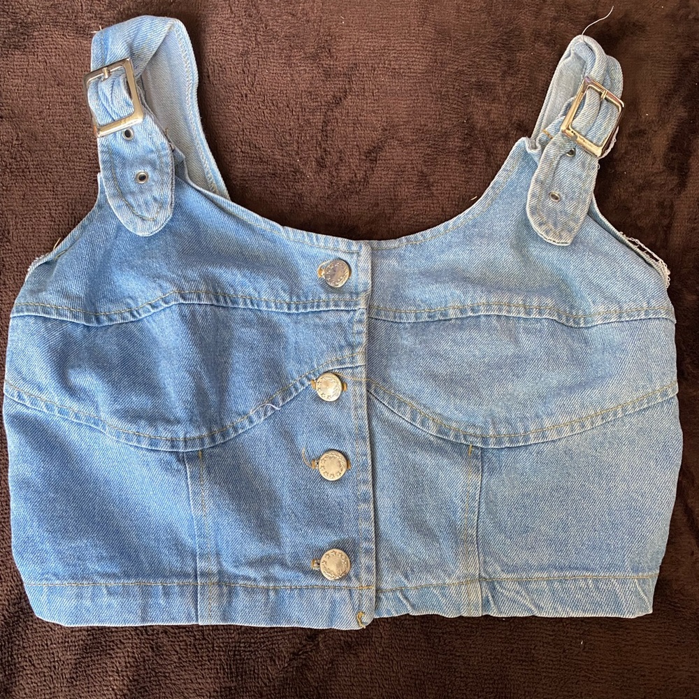Y2K Vintage Denime Cropped Top